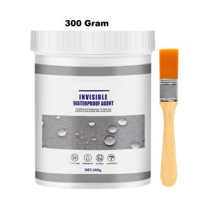 Lem Transparan Anti Bocor 300Gram + Kuas Cat Invisible Waterproof agent keramik kamar mandi kolam SC