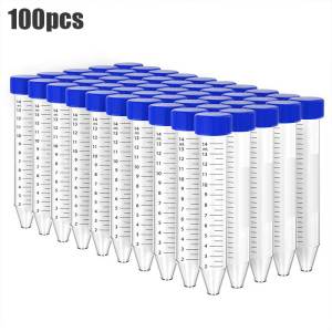 100Pcs 15ML Centrifuge Tube Conical Bottom Laboratory Centrifuge Tube With Lid