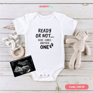 WOMBY Rompers for Newborn Baby Announcement Romper    100% Fully Combed Cotton [READY STOCK MALAYSIA]