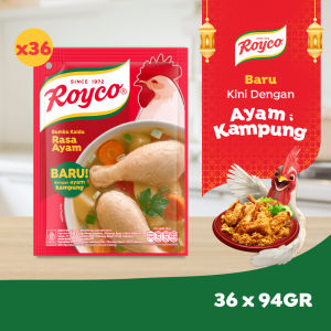 Royco Bumbu Kaldu Penyedap Rasa Ayam Kampung dengan Kaldu Gold Standard 36x90gr [Karton]