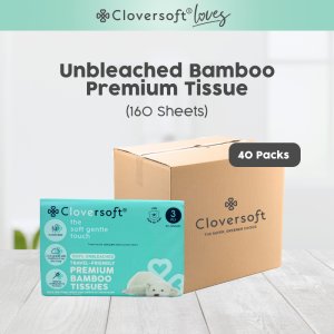 [Carton Bundle Sale] ❤️ Cloversoft Official Compact Tissue Unbleached Bamboo 3 Ply  [110 sheets]