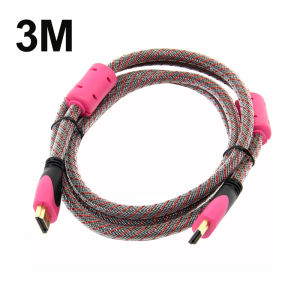 3M HDMI Cable 1080P HIgh Speed Gold Plated Cable Nylon Braided For LCD DVD HDTV