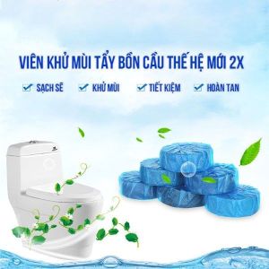 Viên thả bồn cầu tẩy sạch mảng bám khử mùi Hàn Quốc viên tẩy bồn cầu gói 10 cục cực kỳ tiện lợi