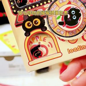 Quivlox 【COD】80-page Creative Gashapon Machine A6 Pocket Notebook Full-color Kids DIY Mini Diary Capybara