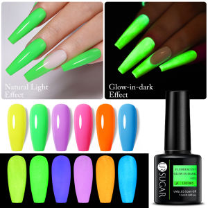 UR SUGAR Luminous Gel Polish Glow In Dark Fluorescent Neon UV LED Semi Permanent Soak Off Gel Varnish Lighting In Night Nail Art