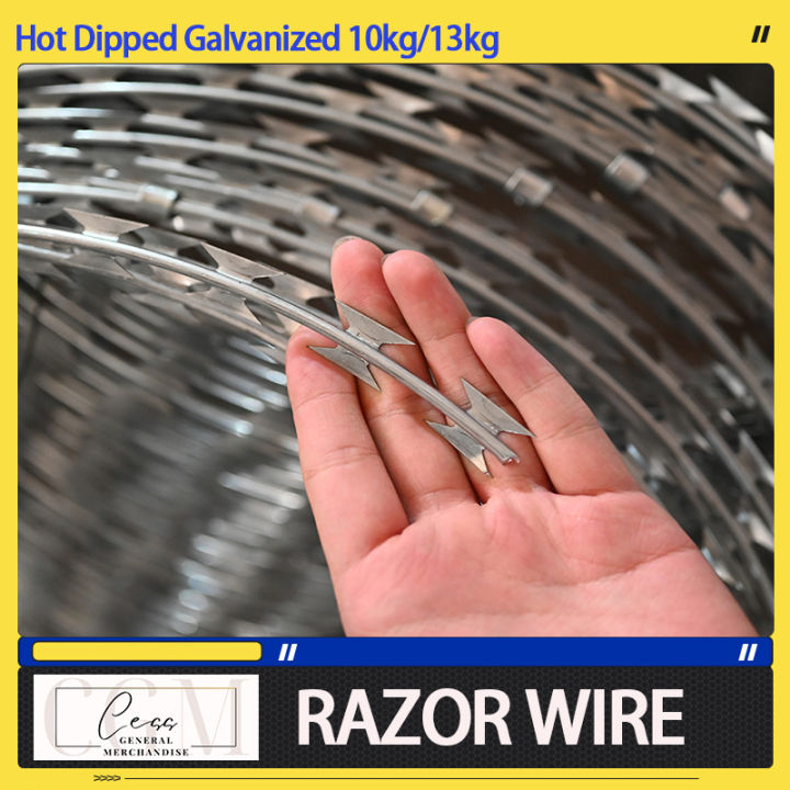 Galvanized Razor Wire Coils With Loops For farm fence house fence and ...