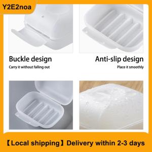【Local shipping】 Portable Soap Rack For Travel And Business Trips Sealed Waterproof Soap Box Transparent Plastic Soap Storage Box With Lid