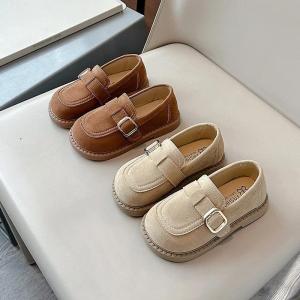 Girls Flats Spring Fall Shallow Lazy Loafers Shoes for Kids Girl Comfortable Soft Suede Sneaker Casual School Shoes Child I021112026