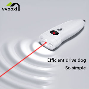 Ultrasonic Dog Repeller New Ultrasonic Household Dog Training Device Handheld Bark Stopper Remote Control Portable White