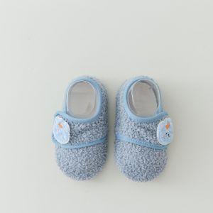 Children Cotton Slippers Solid Kids Winter Warm Home Shoes Boys Girls Plush Floor Shoes Indoor Soft Sole Anti-slip Cotton Shoes