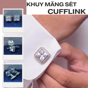 Khuy măng sét - Cufflink cao cấp lịch lãm và sang trọng đẳng cấp QT2018