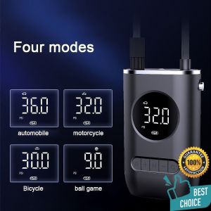 150PSI Wireless Portable Air Pump – Rechargeable Tire Inflator with LED Display for Car & Bike