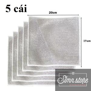 Khăn Lau Chén Dĩa Kim Loại Giẻ Rửa Bát Bằng Dây Thép Không Dính Dầu Miếng Cọ Rửa Xoong Nồi Chống Trầy Xước. LD2-Kruachenkc