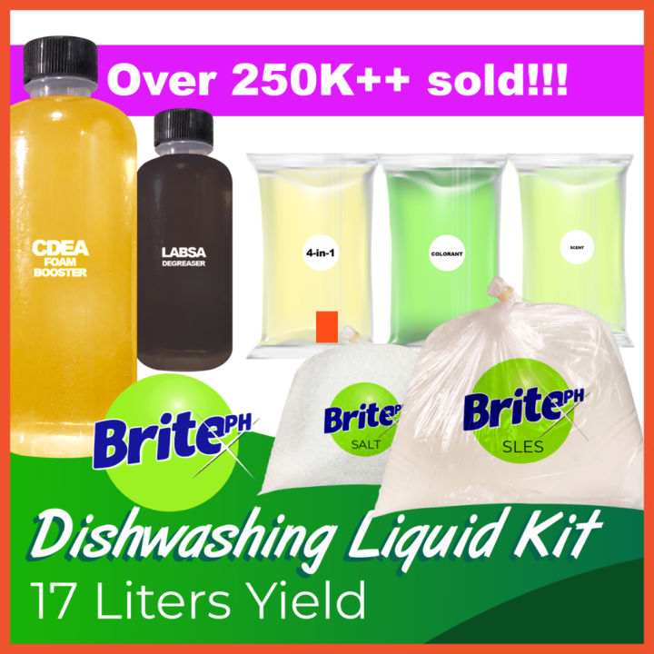 Dishwashing Liquid Kit DIY (17 liters Yield) 10 components Lazada PH