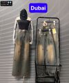 QUẦN JEANS CHẤT BÒ ỐNG RỘNG NỮ LƯNG CẠP CAO IN HÌNH GẤU HOT TREND 2024 - DUBAI FASHION. 