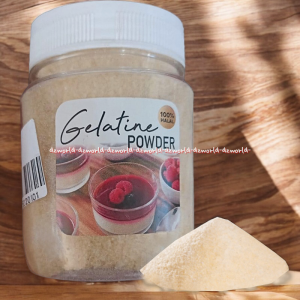 Gelatine 100gr Powder Bubuk Kemasan Botol Kecil Pengental Makanan Kue Minuman Gelatin Jelatin
