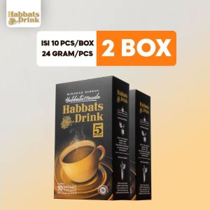 Habbats Drink Minuman Habbatussauda Suplemen Kesehatan Daya Tahan Tubuh Kemasan 10Sachet Paket 2 Box