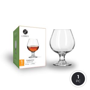Libbey Embassy 3704 Brandy Snifter Glass 274ml/9.3oz - For Brandy Bourbon & Whisky