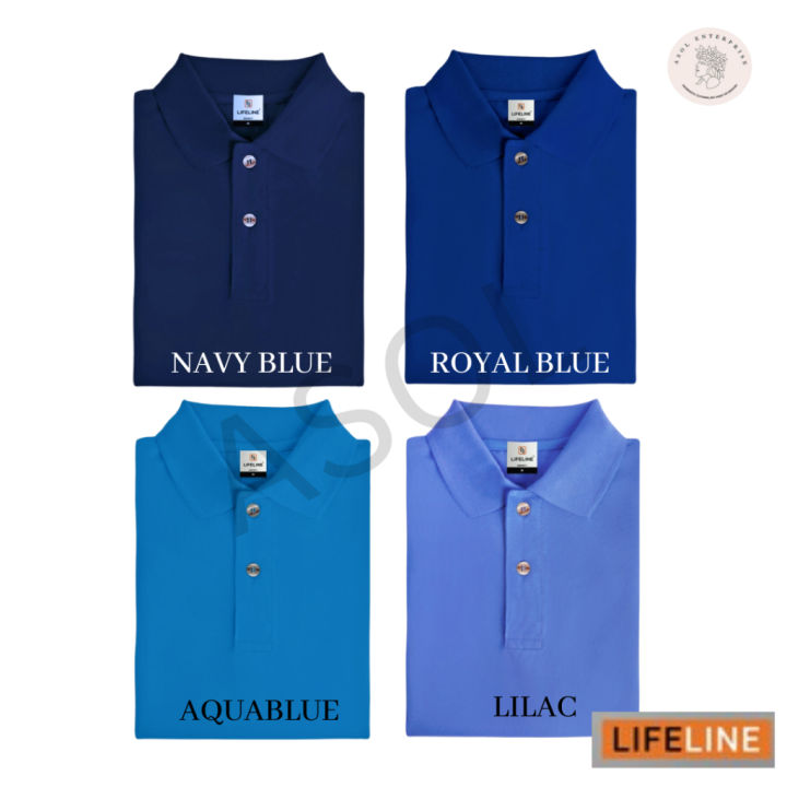 Lifeline Navy Blue Polo Shirt Plain Lifeline Men's Poloshirt