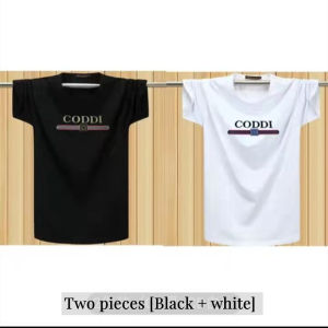 Cotton Short sleeved Shirt for Mens Students Large Short sleeved T-shirt Korean Edition Youth Sports Wear Round Neck Top