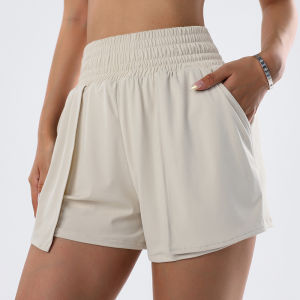 Womens Yoga Shorts High Waist Sport Fitness 2 in 1 Workout Shorts Running Pants Sports Shorts Casual Gym Quick Drying Shorts