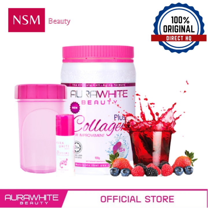aura white glutathione AURAWHITE BEAUTY COLLAGEN PLUS 900GRAM + FREE SHAKER + FREE NANO SERUM / AURA  WHITE PUTIH CERAH GEBU [100% ORIGINAL HQ] 900G Multi-Pack Collagen Powder  Glutathione Rich Beauty Supplement - Lazada