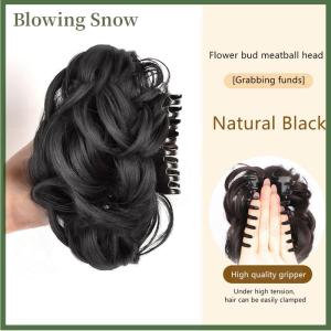Blowing Phụ Nữ Tổng Hợp Tóc Bun Nụ Tóc Giả Túi Claw Clip Để Tăng Tóc Pony Đuôi Tóc Mảnh Hàng Ngày Đảng Sống Động Như Thật Công Cụ Tạo Kiểu Tóc