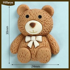 [Hillarys] 10Pcs Cartoon Resin Mini Bear Charms For DIY Jewelry Making Accessories