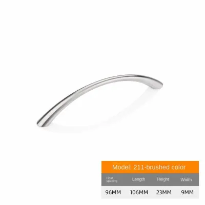 LAZALAI Zinc Alloy Curved Handles Hardware Multifunctional Furniture Handle Furniture Drawer Pull Handles Cabinet