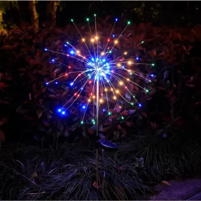 Solar LED Firework Lights for Garden Decoration Waterproof Outdoor Fairy Lights Dandelion Lawn Lights for Garden Yard Decoration