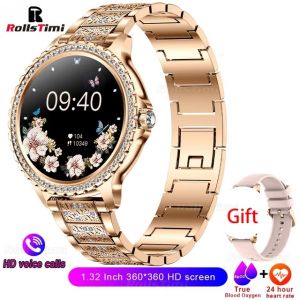 LIGE New Smart Women Watch Gold Luxury Diamond Women Watch 24H Heart Rate Sleep Monitor Fitness Tracker Smart Watch Women Gift For Android IOS