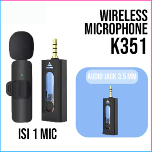 Terbaru -K35 HP Mikrofon Clip On Lavalier Nirkabel 35mm / Microphone lavalier Clip on Dengan Siaran Langsung Mic Profesional Klip Profesional Mic kerah Speaker