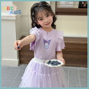 ABCKIDS Girls Princess Sleeves Shirt and Balloon Skirt Top and Skirt SET Cute OOTD Kuromi MyMelody