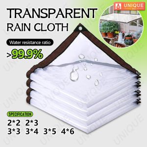 Transparent Waterproof Rain Cloth with Water Resistance Ratio >99.9% for Outdoor Use