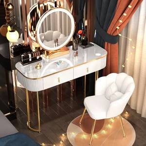 Dressing Table Makeup Cosmetic Tables Set with Drawer Storage Table No Mirror