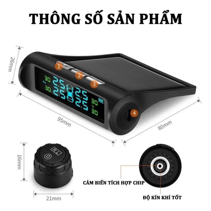 [ Cảnh báo giọng nói ] Cảm biến áp suất lốp TPMS, cảm biến áp suất lốp ...