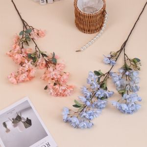 NILE Plastic Artificial Lagerstroemia Flower Elegant 90cm Fake Flower Photography Props Handmade Silk Cherry Blossoms Branch Home Garden Decor
