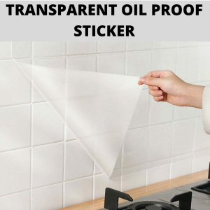 Transparent Kitchen Oil Proof Wall Sticker Self Adhesive Protector 60cm x 3-5m