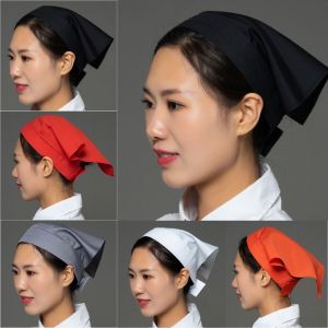 VERMILL Work Wear Waiter Triangle Headband Breathable Smoke-proof Dust Cooking Hygienic Cap Cook Accessories Bundled Hair Work Hat Restaurants