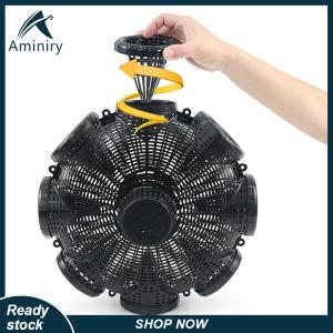 Aminiry[Love sports] 8 Holes Upgraded Catch Loach Lobster Yellow Eel Cage Outdoor Fishing Net Cage Plastic Shrimp Cage With Counterweight Box