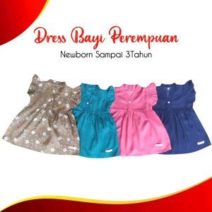 Baju bayi Perempuan dress newborn baru lahir untuk usia 0bulan 6bulan sampai 3tahun