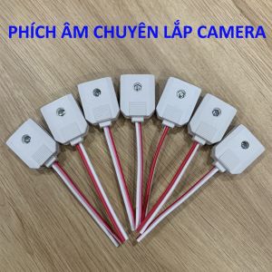 Phích Âm Liền Dây Lỗ Tròn Chuyên Dụng Lắp Camera Thi Công Thiết Bị Điện