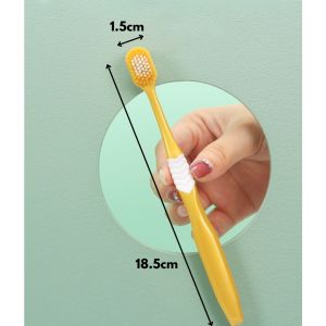 Premium Care 0.12mm Tooth Brush with Wide Head Extra Soft Toothbrushes 65 Double Layered Bristle