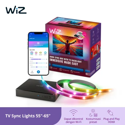 WiZ TV Sync Lights 55”- 65” with HDMI Box - Lampu Hias TV