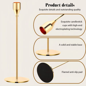 Luxury European Flameless Candle Holder Small Candle Stand for Elegant Home Decor