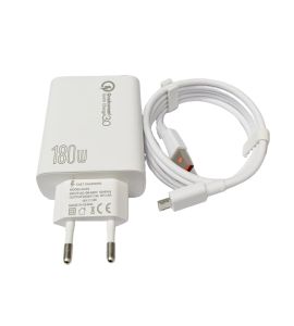 Charger 180W For INF ZERO ULTRA Quick Charge 3.0 Batok Adaptor + Kabel Data Type C & Micro Support Fast Charging