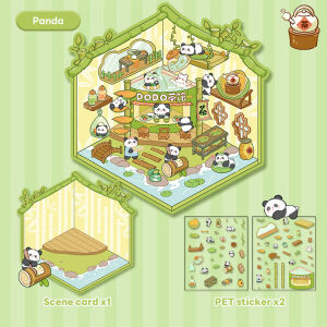 Ivorybaby Mainan Anak Sticker 3D Lucu Kreatif Gaya Untuk Dekorasi Diy 3D Scene Stickers