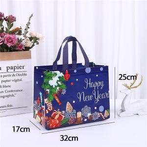 High Grade Waterproof Non-woven Christmas Tote Bag Large Capacity Reusable Gift Bag EcoFriendly Xmas