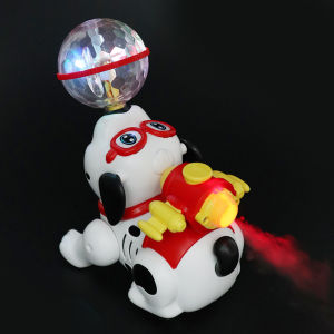 Stunt Spinning Top Dog Toy Electric Spray Sound and Light Projection Can Sing and Dance Educational Toy for Children Ages 3-6 Birthday Gift for Boys and Girls