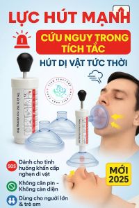 Máy Hỗ Trợ sơ cứu Hút Dị Vật Khi Mắc Nghẹn cổ họng Cho Trẻ Em & Người Lớn – Bản nâng cấp mới
